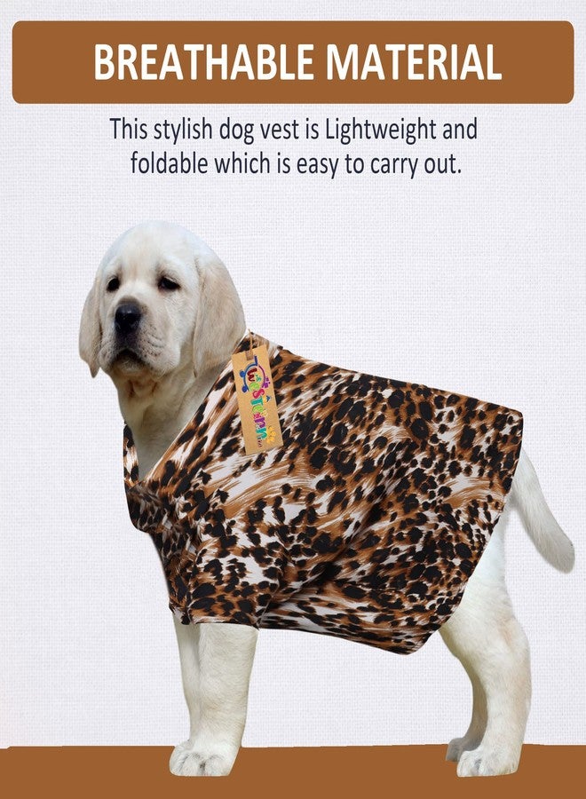 Western Era Super Soft Trendy Printed Shirt, Ultra Comfort Dog Apparel, Cotton Printed Breathable Basic Vest Dog Shirt, Lightweight Thin Shirt for Your Furies (Medium - 18 inch) (Leopard Print) - Image 2